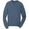 Custom Port & Co Beach Wash Garment-Dyed Crewneck Sweatshirt Denim Blue