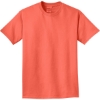 Custom Port & Co Beach Wash Garment-Dyed Tee. Neon Coral Pink