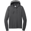 Custom Port & Co Beach Wash Garment-Dyed Pullover Hooded Tee Coal Gray
