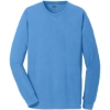 Custom Port & Co Beach Wash Garment-Dyed Long Sleeve Tee Blue Moon