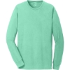 Custom Port & Co Beach Wash Garment-Dyed Long Sleeve Tee Jadeite Green