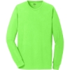 Custom Port & Co Beach Wash Garment-Dyed Long Sleeve Tee Neon Green