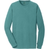 Custom Port & Co Beach Wash Garment-Dyed Long Sleeve Tee Peacock Green