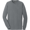 Custom Port & Co Beach Wash Garment-Dyed Long Sleeve Tee Pewter