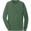 Custom Port & Co Beach Wash Garment-Dyed Long Sleeve Tee Safari Green