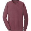 Custom Port & Co Beach Wash Garment-Dyed Long Sleeve Tee Wineberry Red
