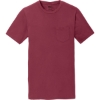 Custom Port & Co Beach Wash Garment-Dyed Pocket Tee. Merlot