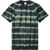 Custom Port & Co Allover Stripe Tie-Dye Tee Green Tea/Black