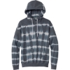 Custom Port & Co Allover Stripe Tie-Dye Fleece Graphite Gray/Light Gray