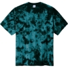 Custom Port & Co Crystal Tie-Dye Tee Black/Teal Blue Tie Dye