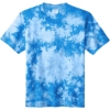 Custom Port & Co Youth Crystal Tie-Dye Tee Sky Blue Tie-Dye