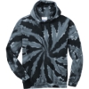 Custom Port & Co Tie-Dye Pullover Hooded Sweatshirt. Black/Blue