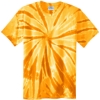 Custom Port & Co Tie-Dye Tee. Gold Tie Dye
