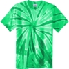 Custom Port & Co Tie-Dye Tee. Kelly Green Tie Dye