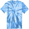 Custom Port & Co Tie-Dye Tee. Light Blue