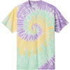 Custom Port & Co Tie-Dye Tee. Mint Rainbow