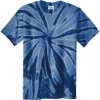 Custom Port & Co Tie-Dye Tee. Navy Blue Tie Dye