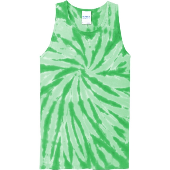 Custom Port & Co Tie-Dye Tank Top. Kelly