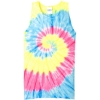 Custom Port & Co Tie-Dye Tank Top. Neon Rainbow