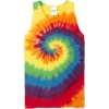 Custom Port & Co Tie-Dye Tank Top. Rainbow Tie Dye
