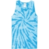Custom Port & Co Tie-Dye Tank Top. Turquoise Blue Tie Dye