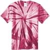 Custom Port & Co Youth Tie-Dye Tee. Maroon Red Tie Dye