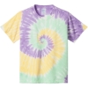 Custom Port & Co Youth Tie-Dye Tee. Mint Rainbow