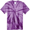 Custom Port & Co Youth Tie-Dye Tee. Purple