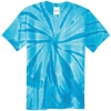 Custom Port & Co Youth Tie-Dye Tee. Turquoise Blue Tie Dye