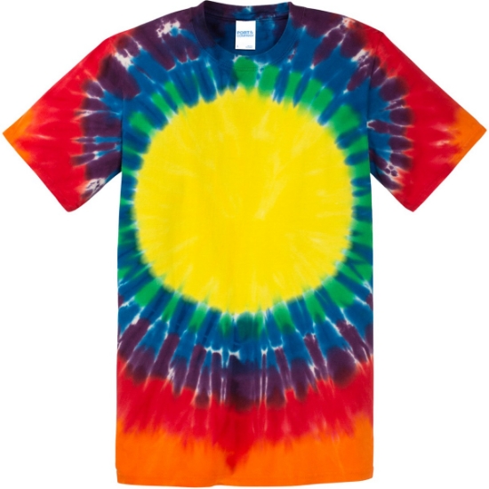 Custom Port & Co Youth Window Tie-Dye Tee. Rainbow Tie Dye