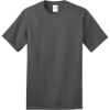 Custom Port & Co Ring Spun Cotton Tee. Charcoal Gray