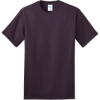 Custom Port & Co Ring Spun Cotton Tee. Eggplant