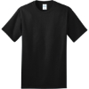 Custom Port & Co Ring Spun Cotton Tee. Jet Black