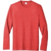 Custom Port & Co Tri-Blend Long Sleeve Tee. Bright Red Heather
