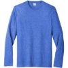 Custom Port & Co Tri-Blend Long Sleeve Tee. Heather Royal Blue