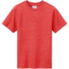 Custom Port & Co Youth Tri-Blend Tee Bright Red Heather