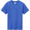Custom Port & Co Youth Tri-Blend Tee Heather Royal Blue