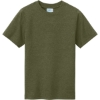 Custom Port & Co Youth Tri-Blend Tee Military Green Heather