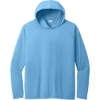 Custom Port & Co Performance Pullover Hooded Tee Carolina Blue