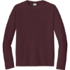 Custom Port & Co Long Sleeve Performance Tee. Athletic Maroon Red