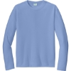 Custom Port & Co Long Sleeve Performance Tee. Carolina Blue