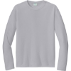 Custom Port & Co Long Sleeve Performance Tee. Silver