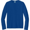 Custom Port & Co Long Sleeve Performance Tee. True Royal Blue