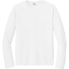 Custom Port & Co Long Sleeve Performance Tee. White