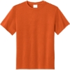 Custom Port & Co Youth Performance Tee. Deep Orange