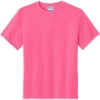 Custom Port & Co Youth Performance Tee. Neon Pink