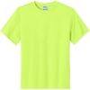 Custom Port & Co Youth Performance Tee. Neon Yellow