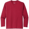 Custom Port & Co Youth Long Sleeve Performance Tee Red