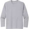 Custom Port & Co Youth Long Sleeve Performance Tee Silver
