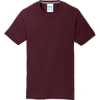 Custom Port & Co Performance Blend Tee. Athletic Maroon Red
